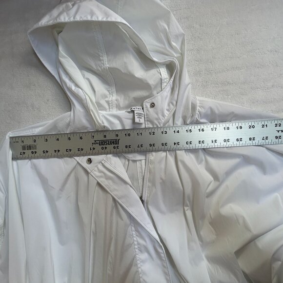Athleta Women’s Trade Winds Jacket Hooded Full Zip White Large Travel New $249 - Picture 4 of 7